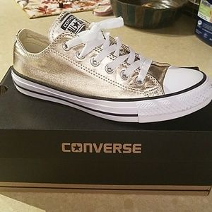 Converse Metallic Gold Sneakers Shoes